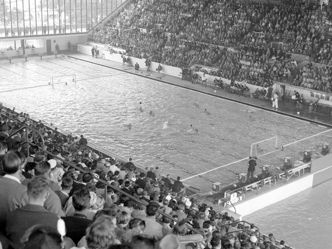 The Olympic water polo venue for the 1956 Melbourne Olympics, now part of the Holden Centre at Olympic Park.
